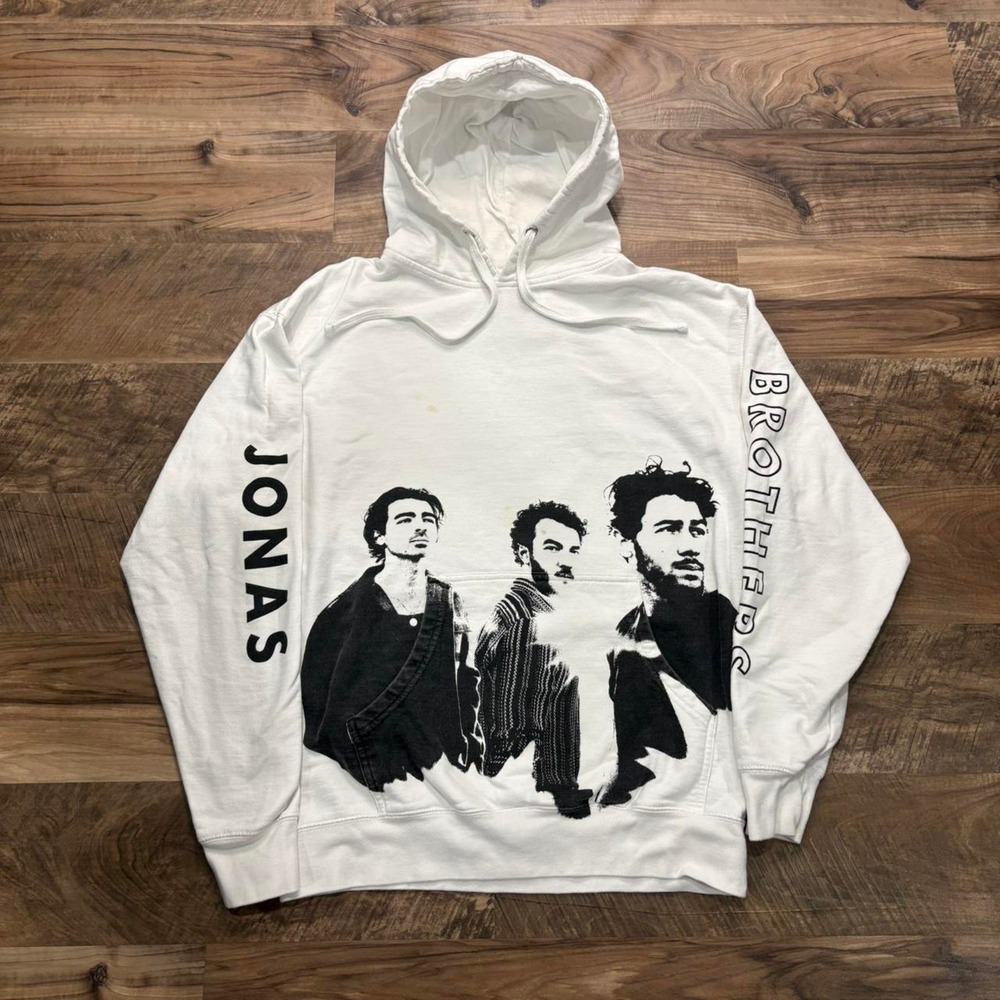 Vintage Y2K Jonas Brothers Five Albums One Night Tour Hoodie Sweatshirt